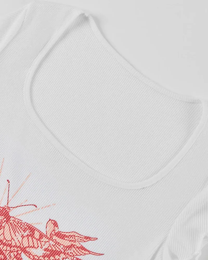 Winged Love Cropped Top