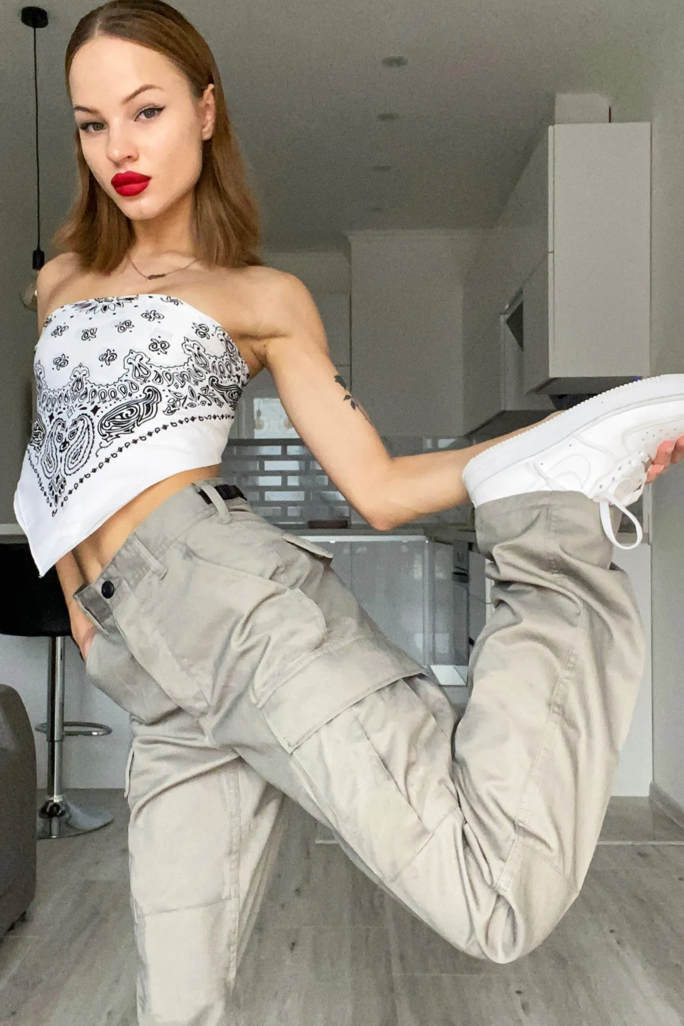 Wish You Were Here Grey Cargo Pants
