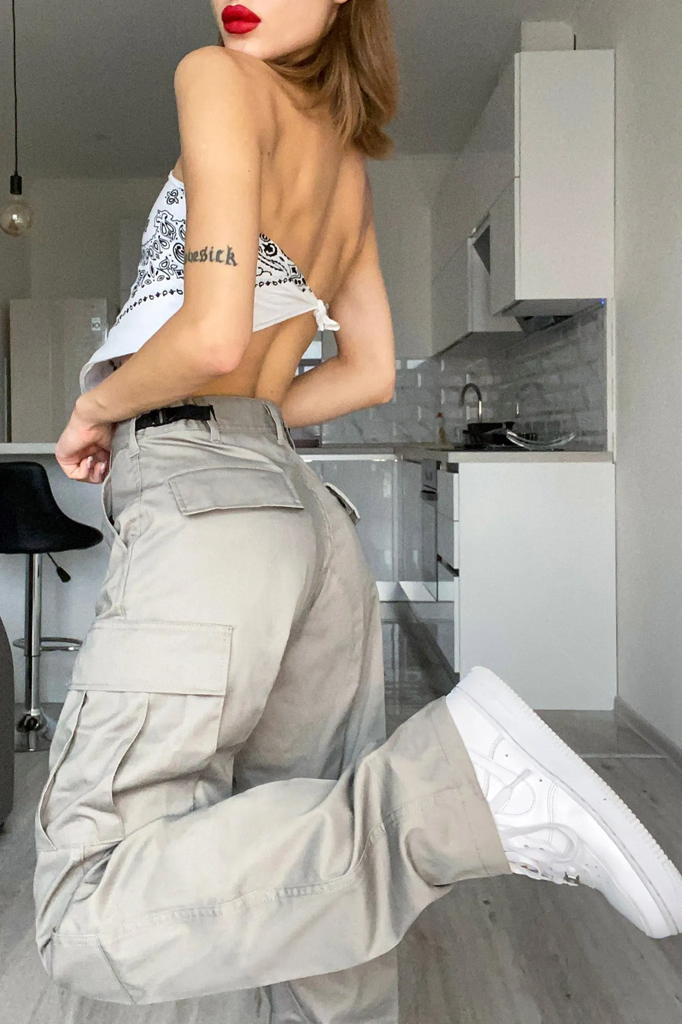 Wish You Were Here Grey Cargo Pants