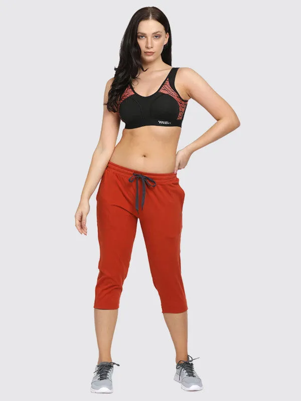 Women Orange Solid Capri AT-EASE CAPRI -Orange