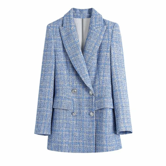 Women Suit Jacket Tweed Blazer