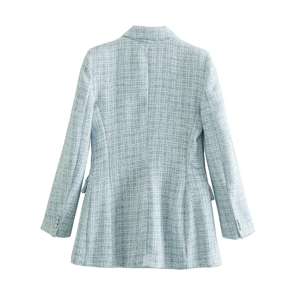 Women Suit Jacket Tweed Blazer