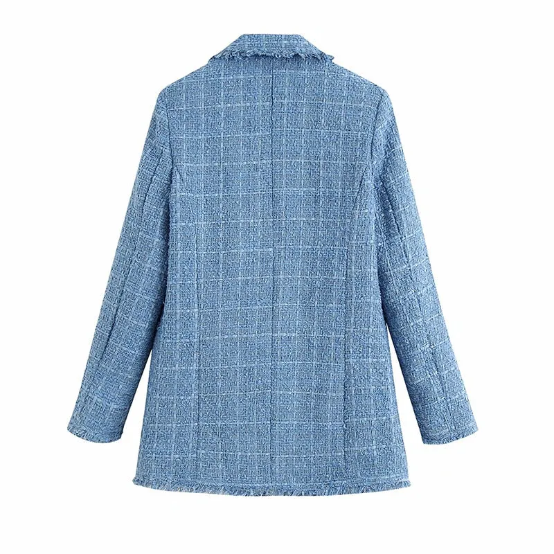 Women Suit Jacket Tweed Blazer