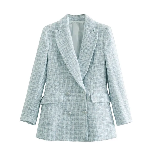 Women Suit Jacket Tweed Blazer