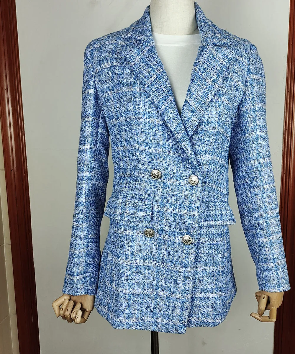 Women Suit Jacket Tweed Blazer