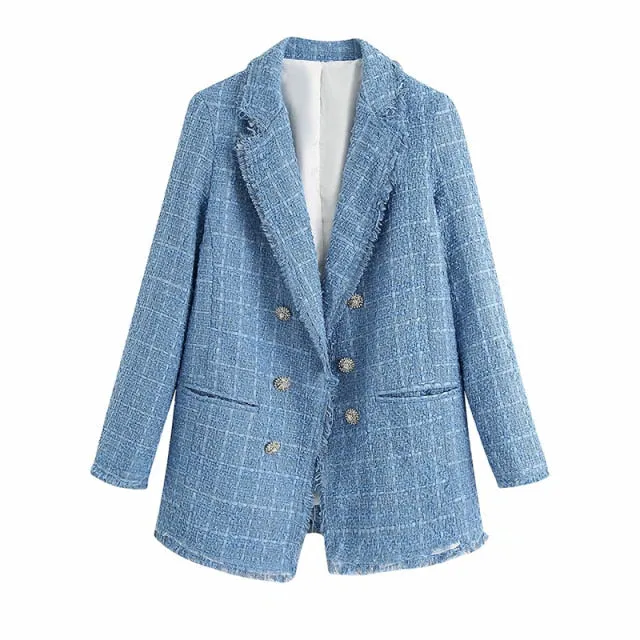 Women Suit Jacket Tweed Blazer