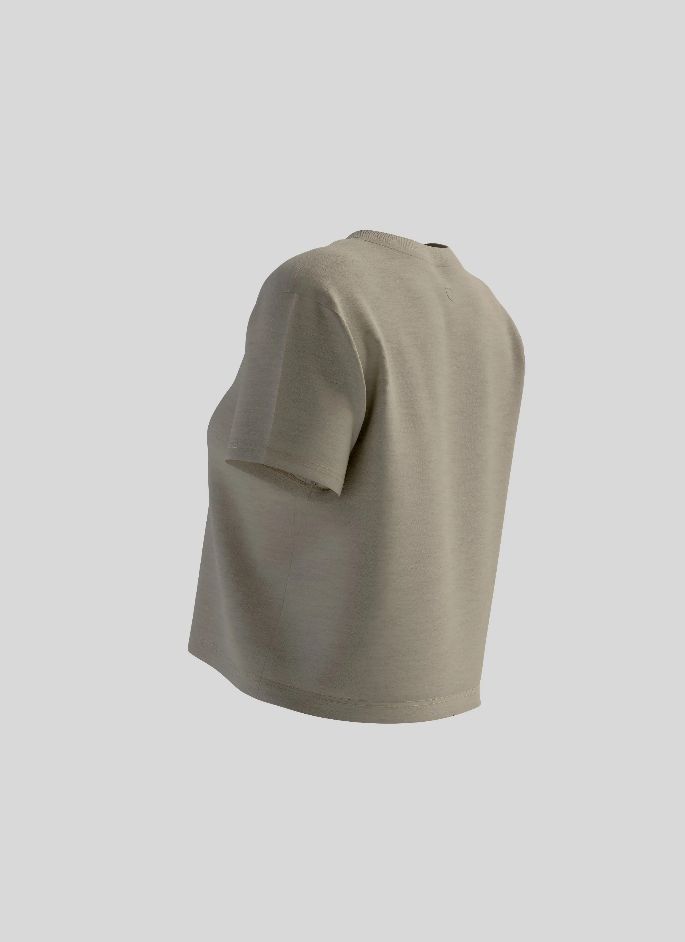 Women's ActiveCotton Crop Tee - Faded Dust