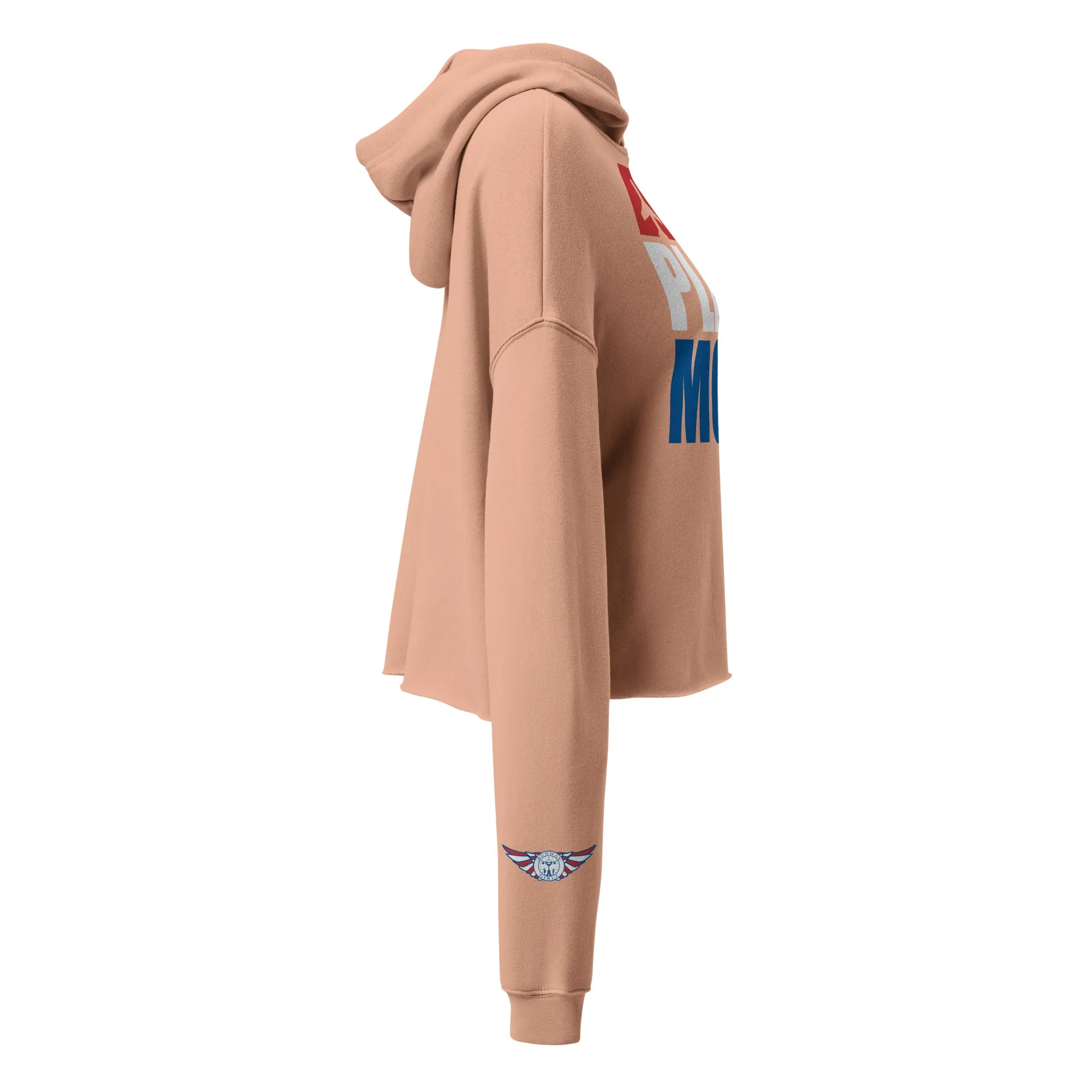 Women's Air Plane Mode Crop Hoodie