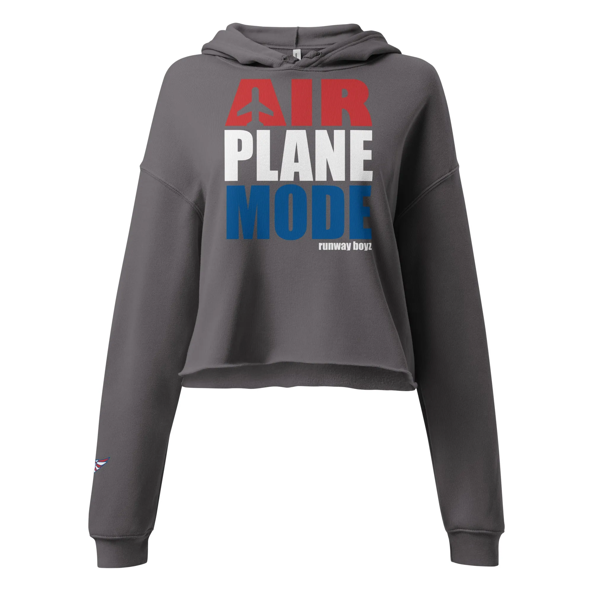 Women's Air Plane Mode Crop Hoodie