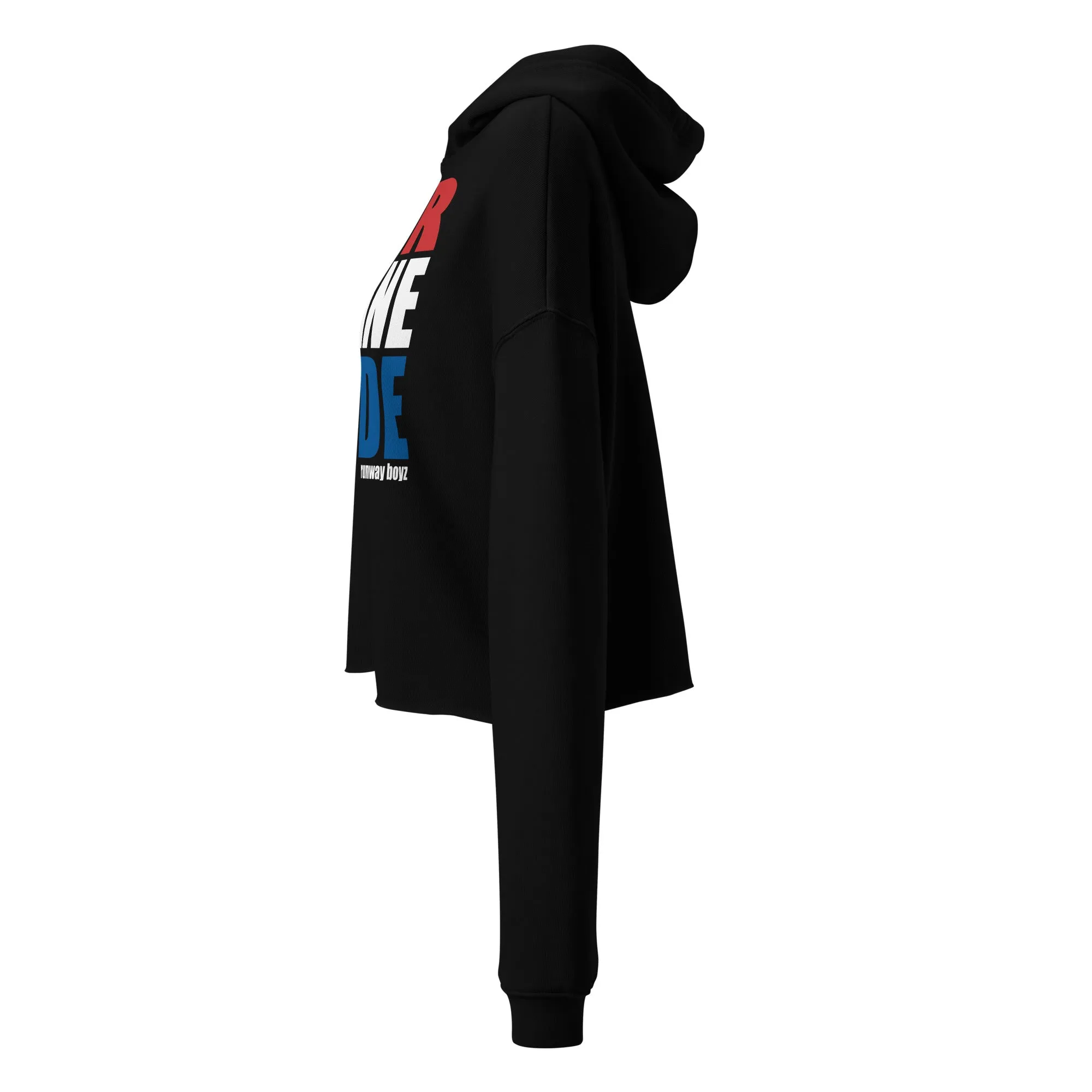 Women's Air Plane Mode Crop Hoodie
