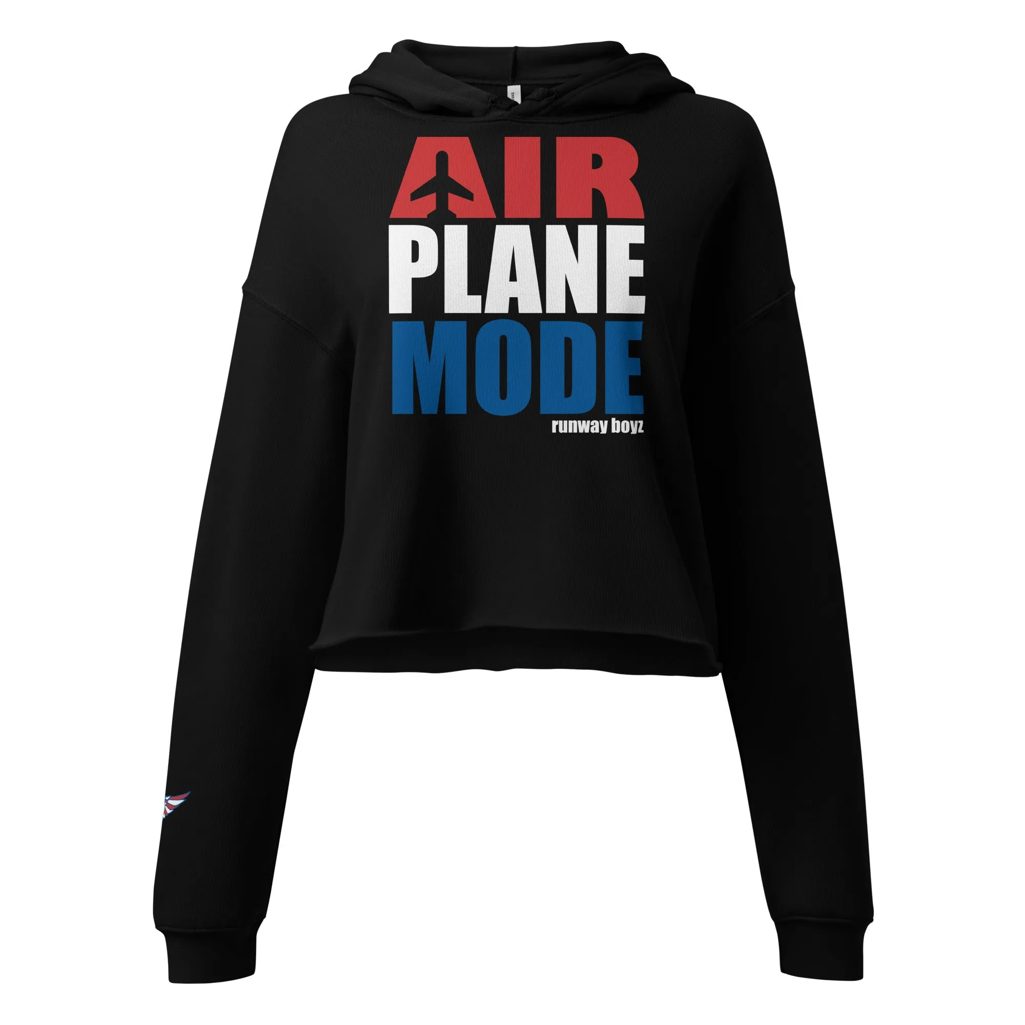 Women's Air Plane Mode Crop Hoodie