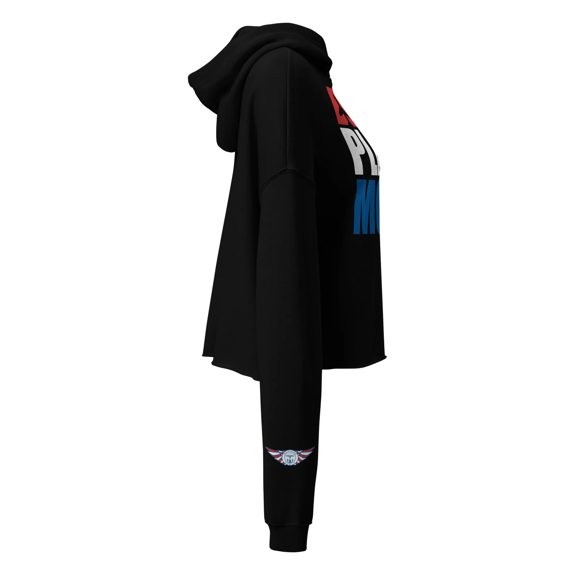 Women's Air Plane Mode Crop Hoodie