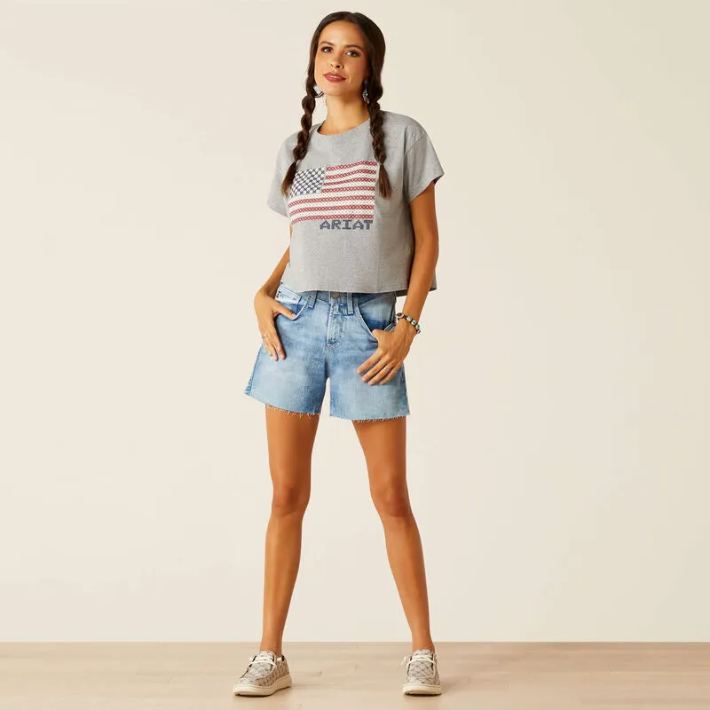 Women's Ariat Homespun Flag T-Shirt