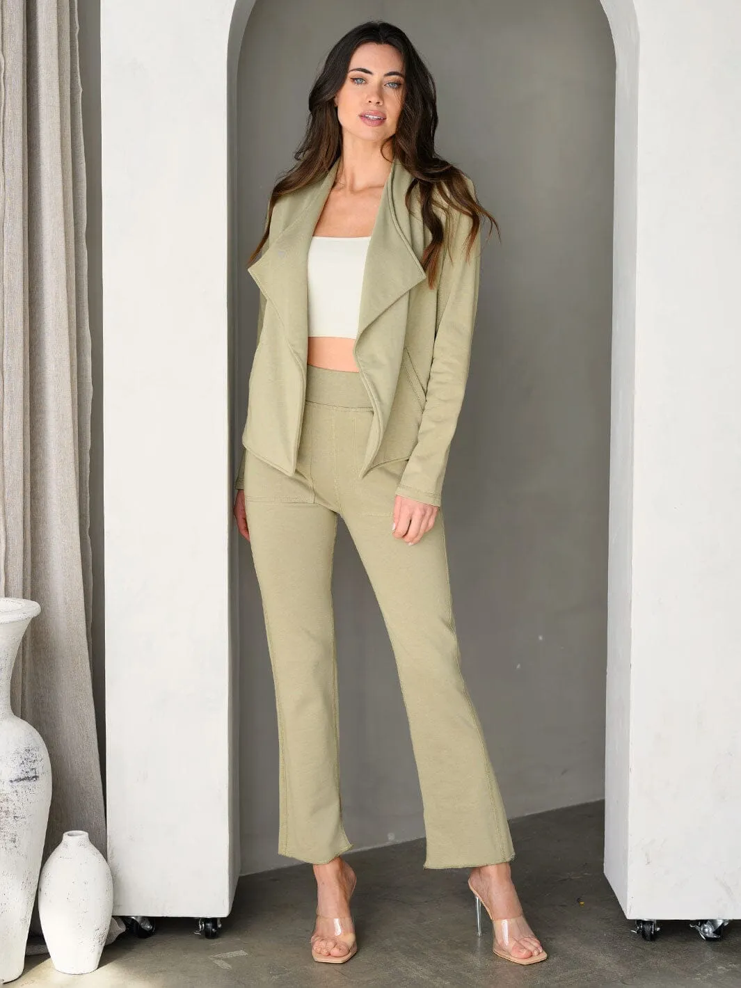 WOMEN'S BELL LEG FRENCH TERRY PANTS