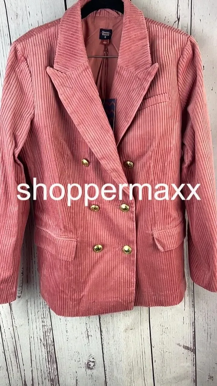 Women's Corduroy Double Breasted Blazer - Rowing Blazers x Target, Rose Pink, L
