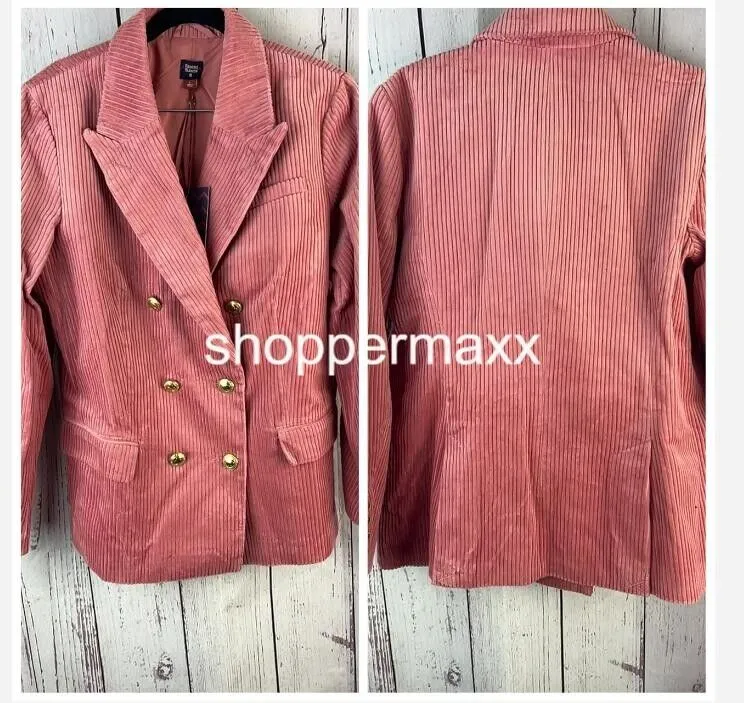 Women's Corduroy Double Breasted Blazer - Rowing Blazers x Target, Rose Pink, L