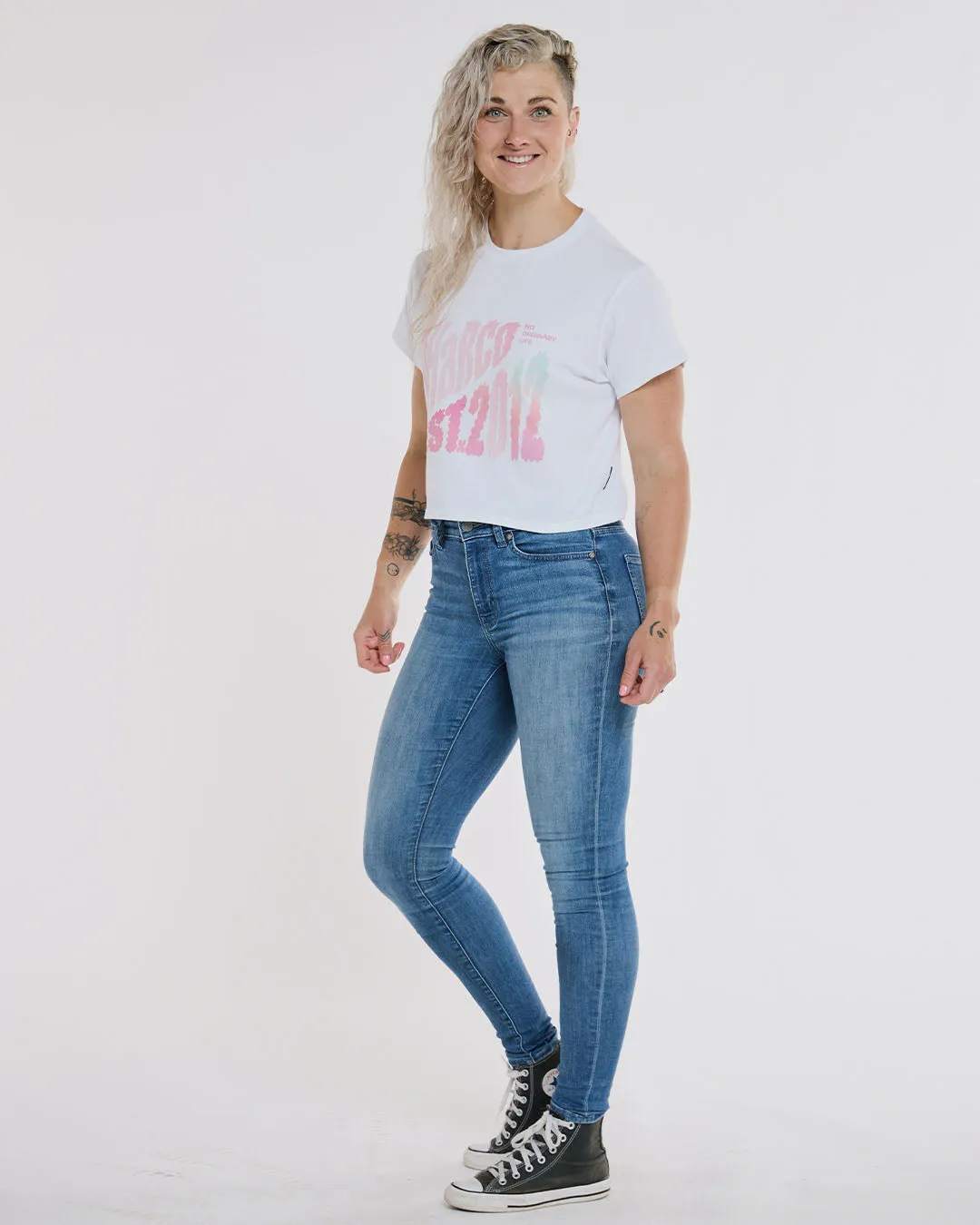 Womens Cotton Crop | White