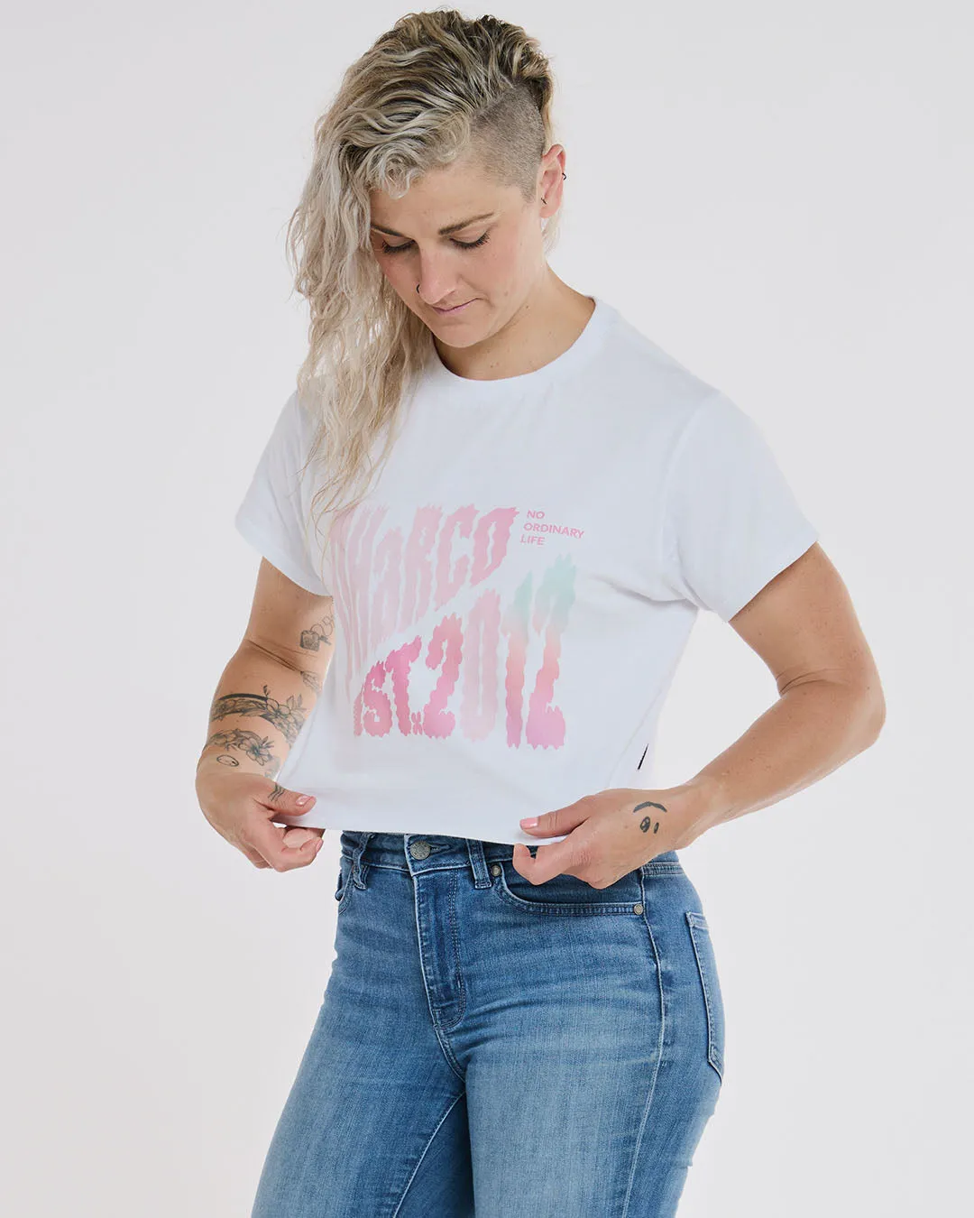 Womens Cotton Crop | White
