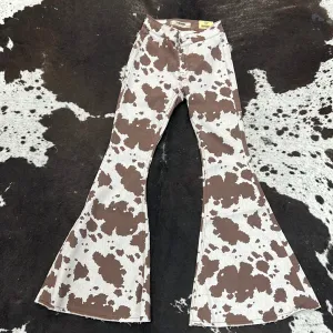 Women's Cow Print Rock & Roll Bell Bottoms