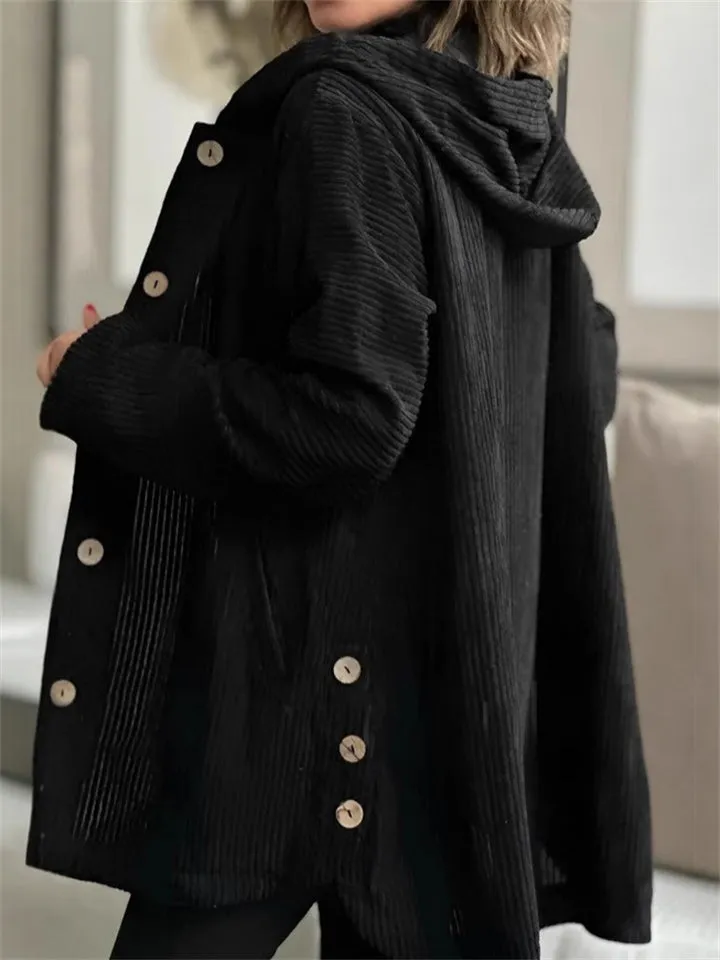 Women's Cozy Keep Warm Corduroy Hooded Jackets