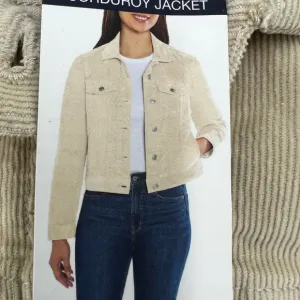 Women’s GAP puff sleeve corduroy button up jacket‎ cream color size large