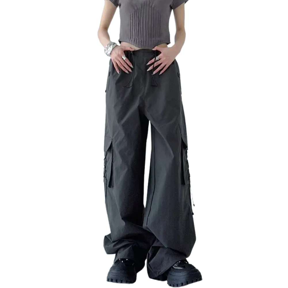 Women's High Street Lace Design Cargo Pants