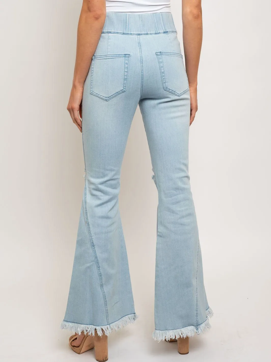 WOMEN'S HIGH WAIST BELL LEG JEANS