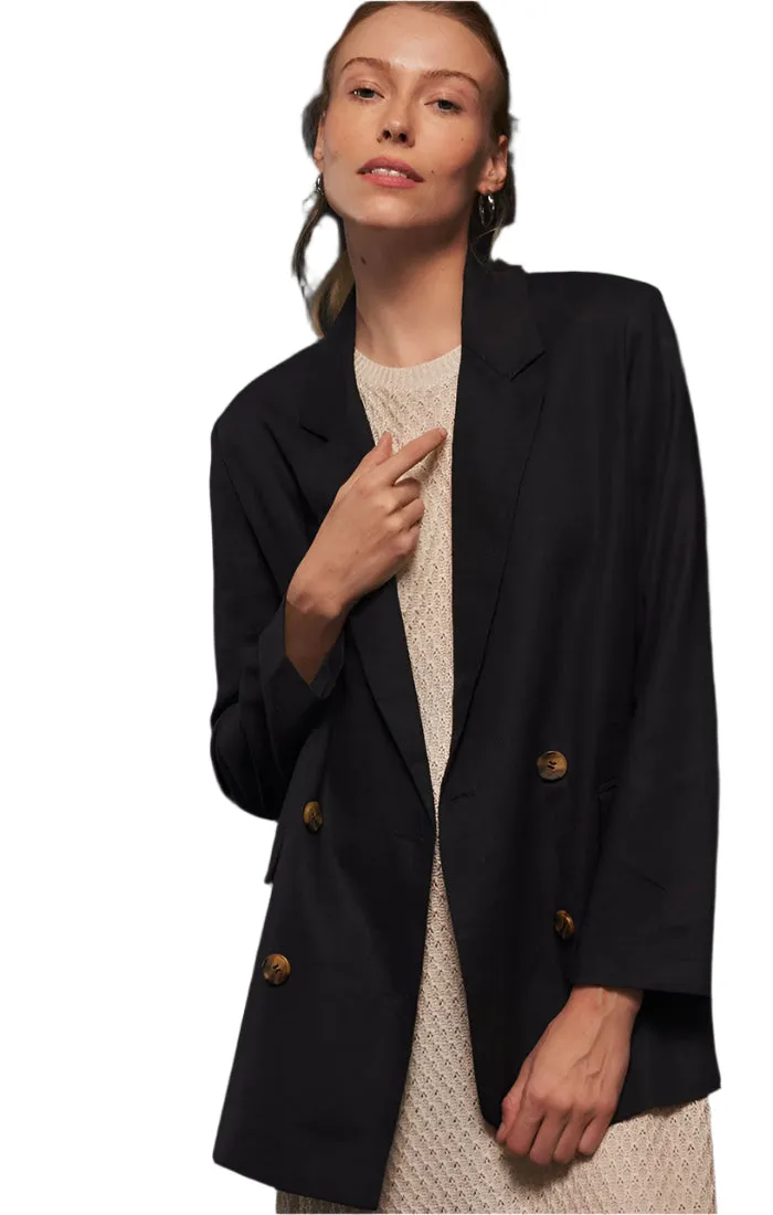 Women's Oversize Linen Blazer