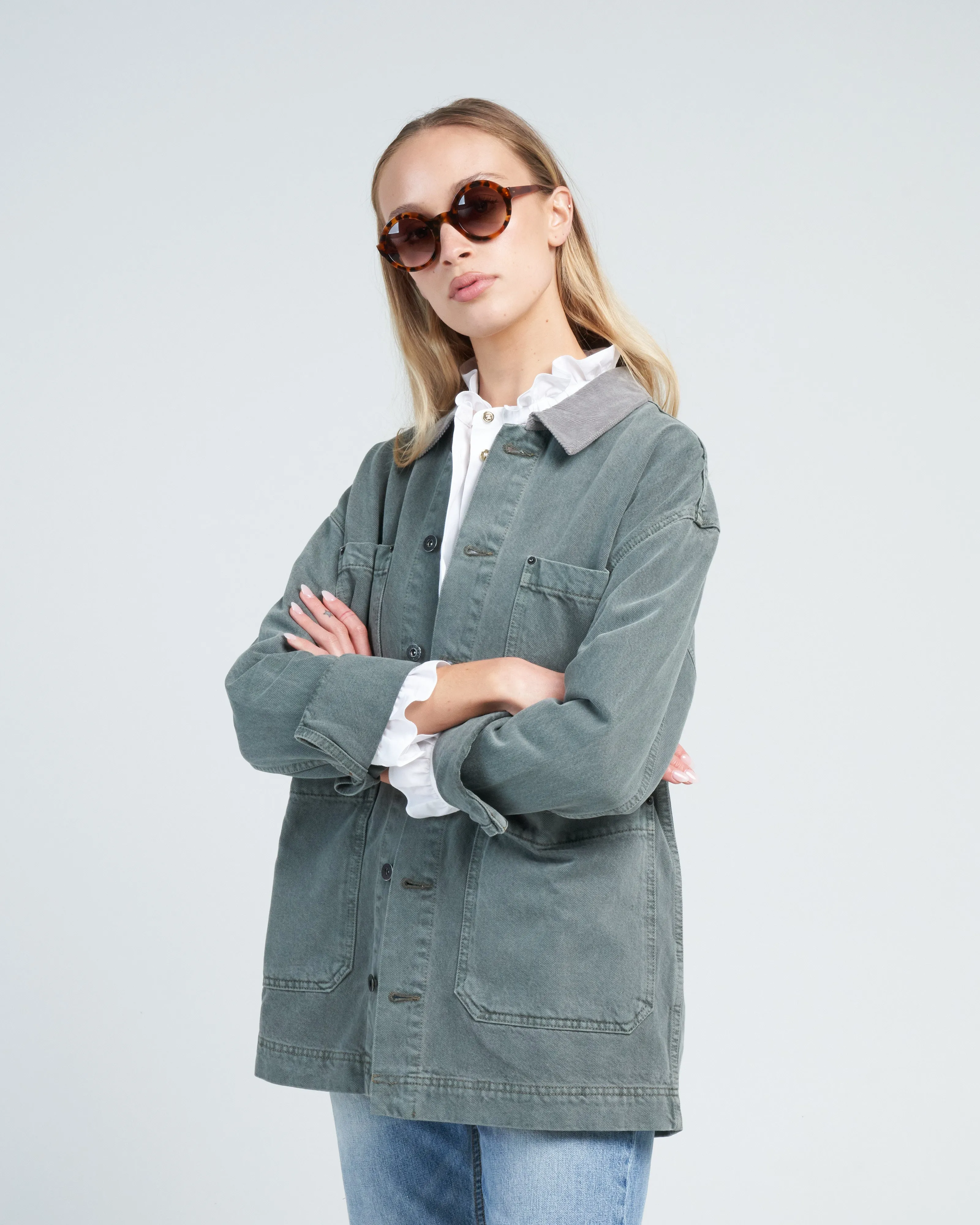 worker corduroy collar