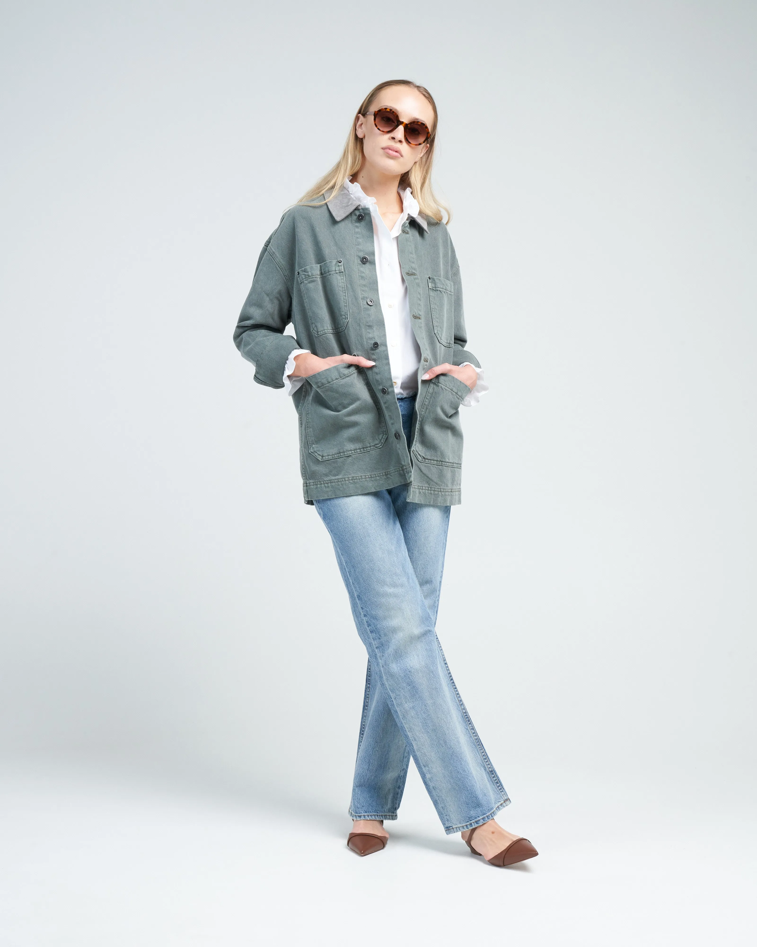 worker corduroy collar