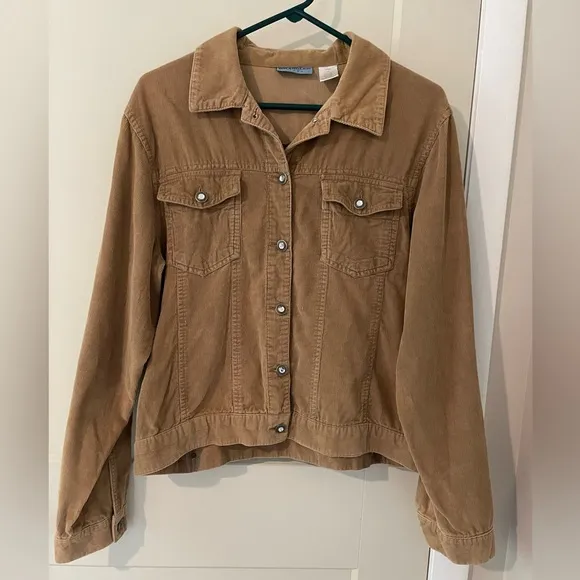 Wrangler Blues Tan Corduroy Button Down Jacket