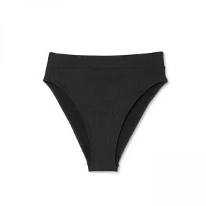 Xhilaration Women's Ribbed High Leg High Waist Bikini Bottom