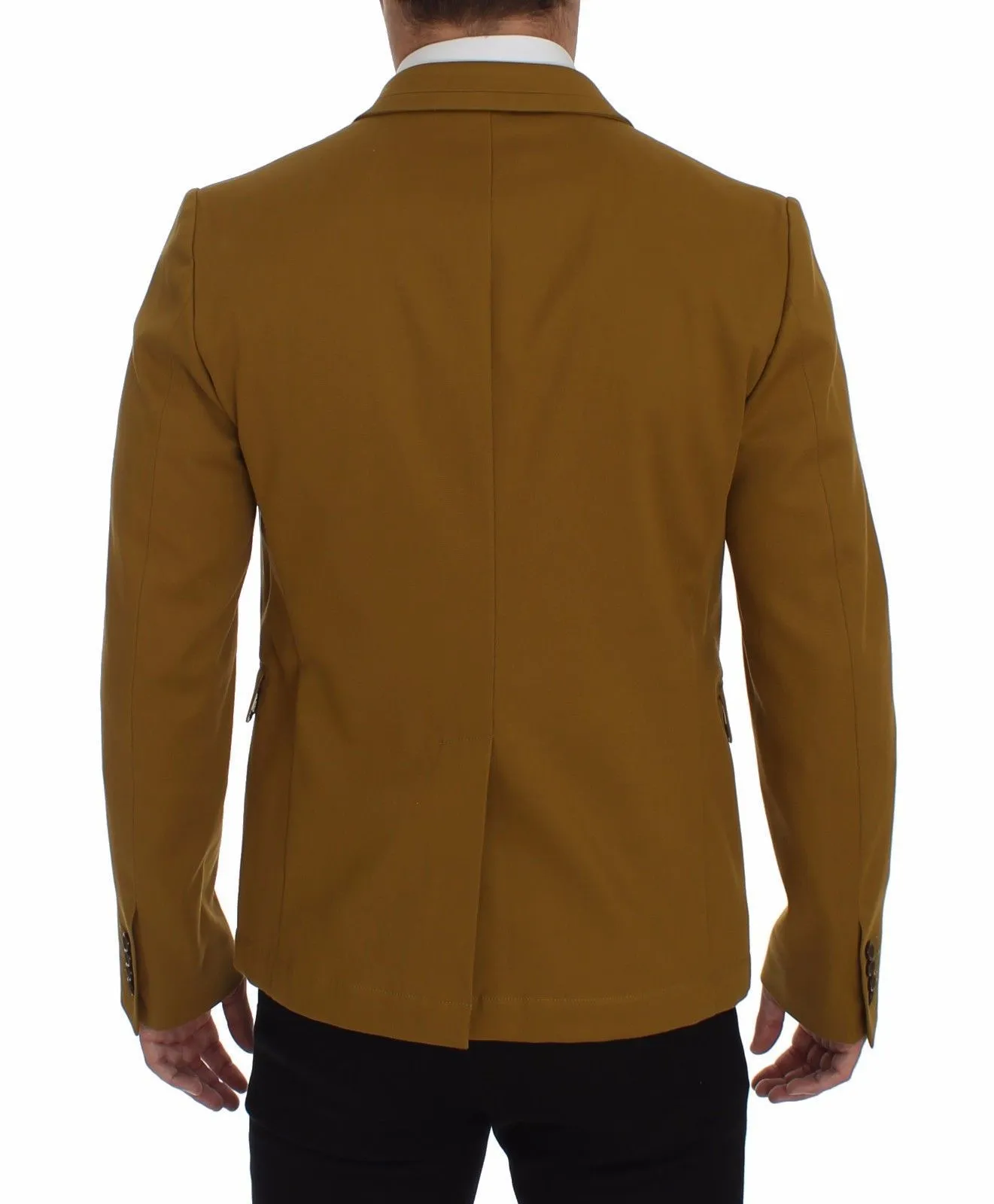 Yellow Cotton Stretch Blazer