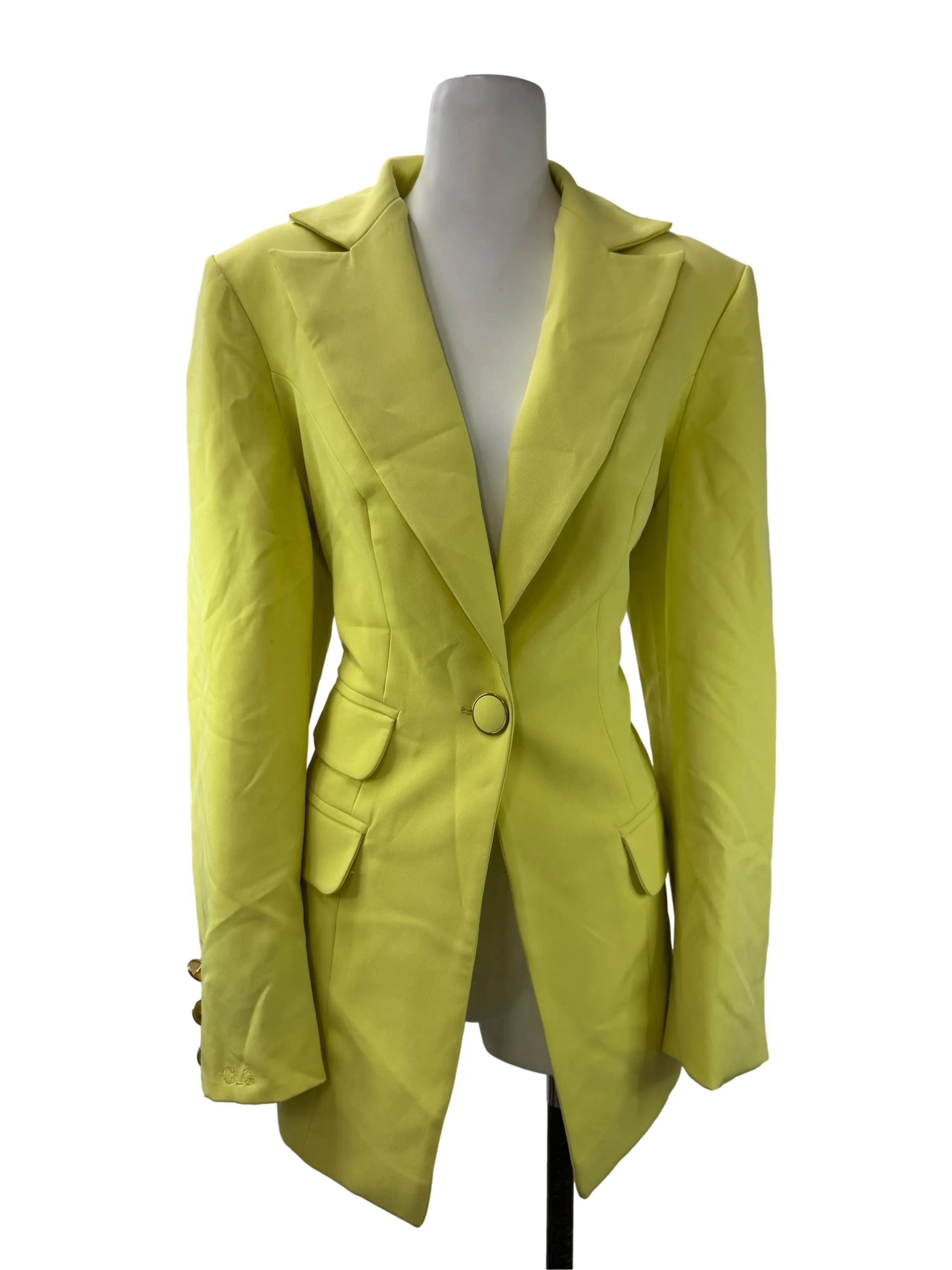 Yellow Single Breasted Blazer
