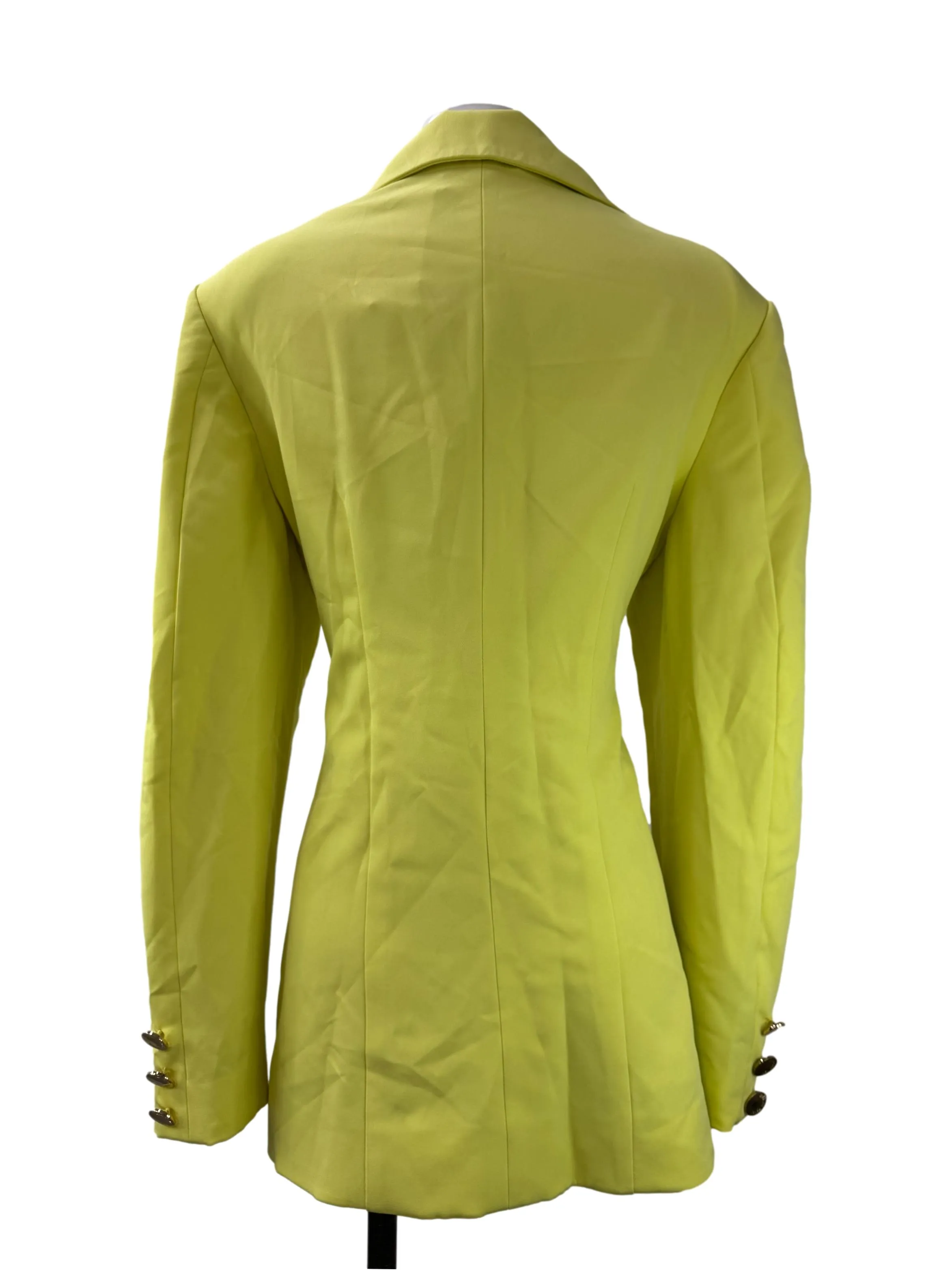 Yellow Single Breasted Blazer