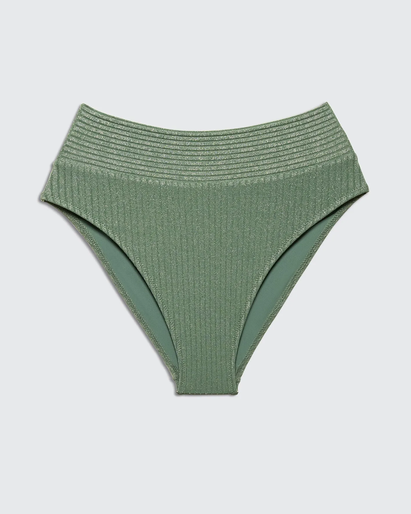 Yumi Bottom Green Rib Lurex