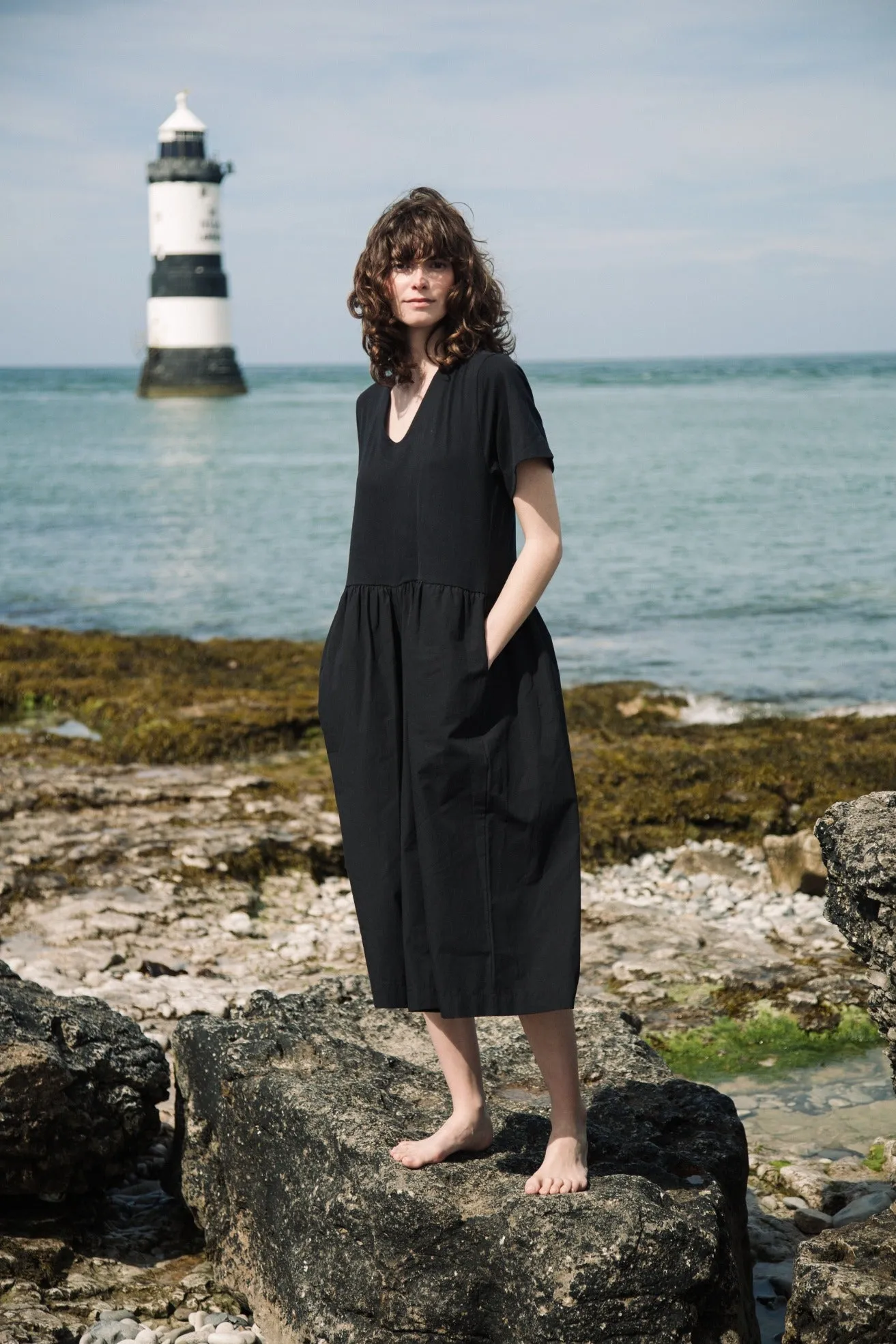 Zarya Organic Cotton Jumpsuit in Black