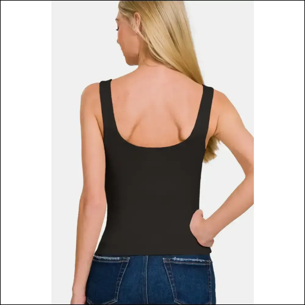 Zenana Double Layer Round Neck Tank - Stylish & Chic