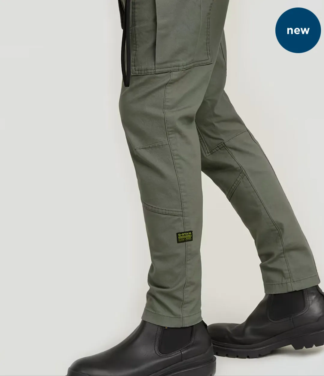 ZIP POCKET 3D SKINNY CARGO gs grey