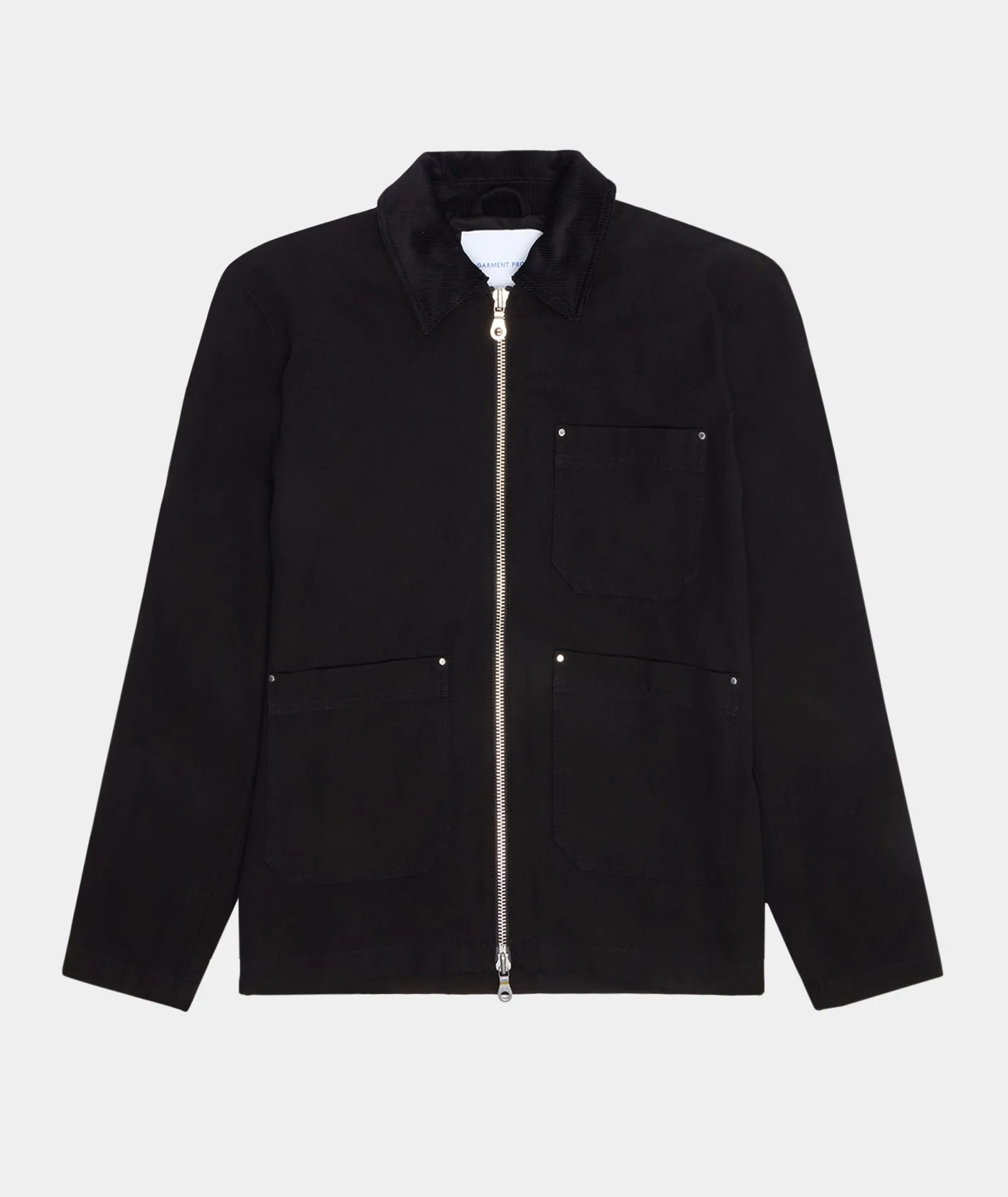 Zipper Worker Jacket - Black